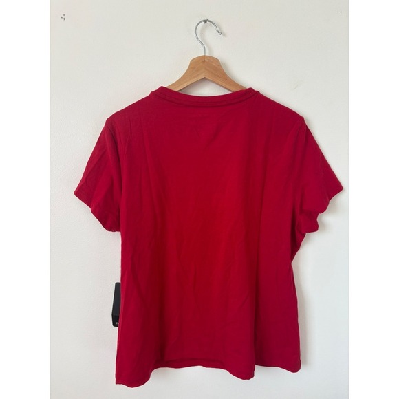 New True Religion Two Tone Arch Crew Tee – Jester Red – Size XL - Picture 4 of 4